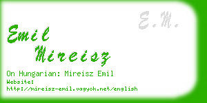 emil mireisz business card